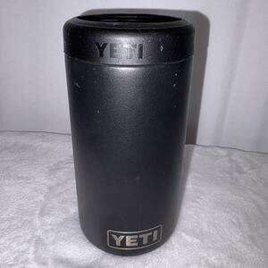 YETI Rambler 12 oz. Colster Can Insulator/Cooler Grey and Black EUC